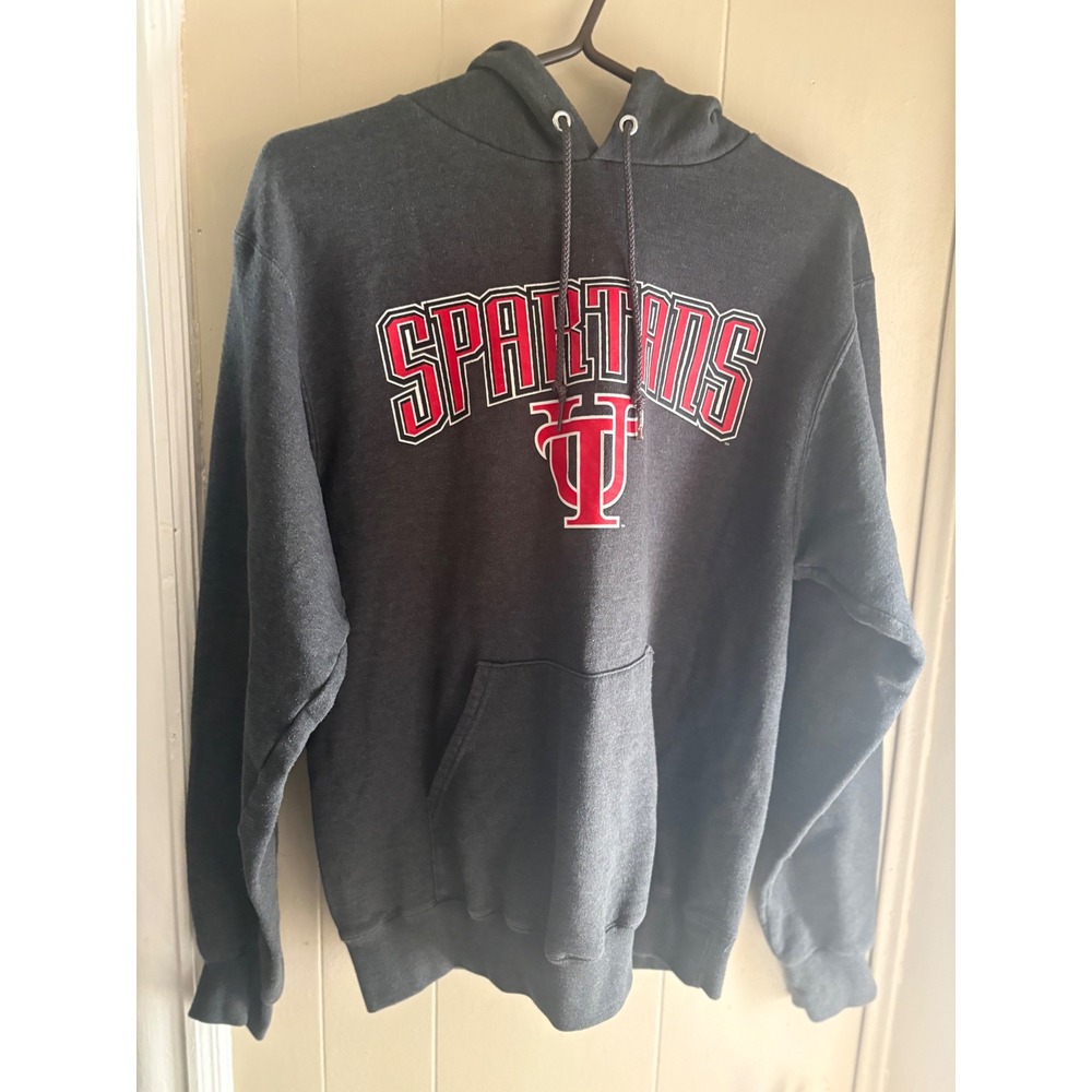 Champion University of Tampa Spartans Eco Fleece Hoodie Mens Small Charcoal Gray